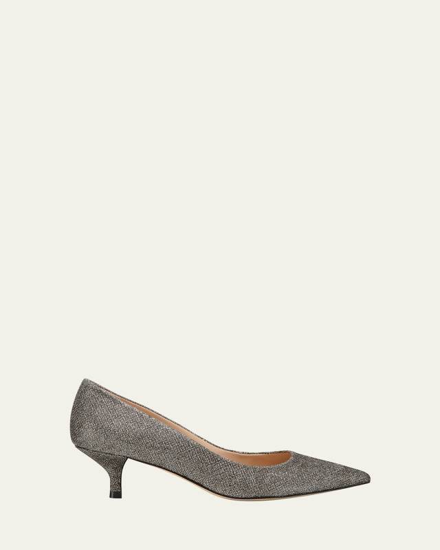 Stuart Metallic Kitten Pumps